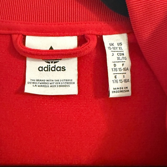 Adidas Red and White Track Jacket - Picture 4 of 5